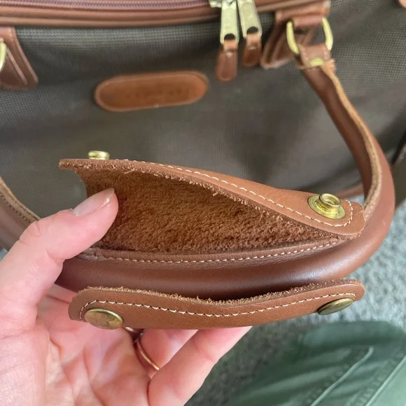 Coach TRAVELWEAVE Duffel 0565 Made in USA 1995 Leather Trim, Brass Hardware YKK - Picture 9 of 16